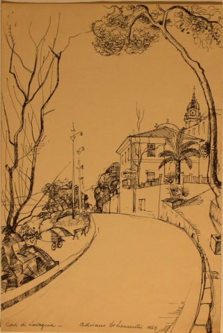 Cavi di Lavagna - Penna su Carta - 41x28 - 1963
