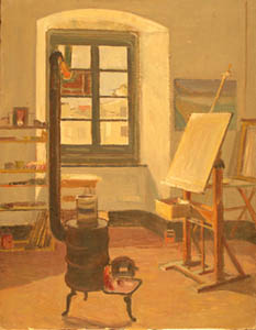 Il primo studio in via Doria - Olio su Tela - 65x50 - 1956